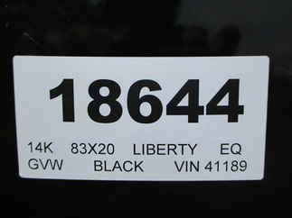 2024 Liberty 83x20  Equipment LE14K83X18+2C6SR