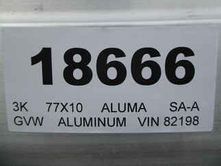 2025 Aluma 77x10  Aluminum Single Axle Utility 7710H-S-BT