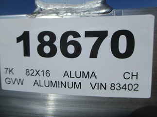 2025 Aluma 82x16  Car Hauler 8216TILT-TA-EL-RTD