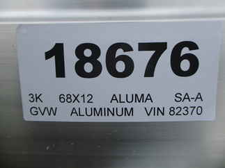 2025 Aluma 68x12  Aluminum Single Axle Utility 6812H-S-TG