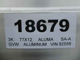 2025 Aluma 77x12  Aluminum Single Axle Utility EX7712HSLR-S-R