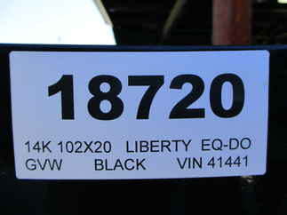 2024 Liberty 102x20  Equipment Deckover LOA14K102X20B8SIR             