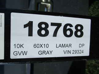 2024 Lamar 60x10  Dump DS601025