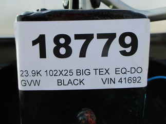 2024 Big Tex 102x25  Equipment Deckover 22PH-20BK+5MR