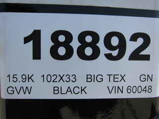 2025 Big Tex 102x33  Gooseneck 14GN-33D5A-MRBK