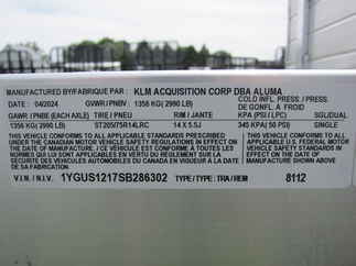 2025 Aluma 81x12  Aluminum Single Axle Utility 8112S-R-BT