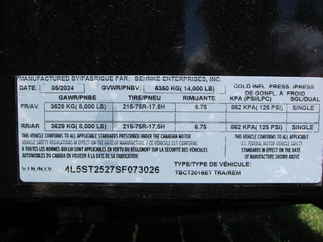 2025 Behnke Trailers 83x20  Equipment Tilt TBCT2016ET