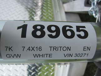 2025 Triton 7.4x16  Enclosed Cargo EZEC7.4X16-IF