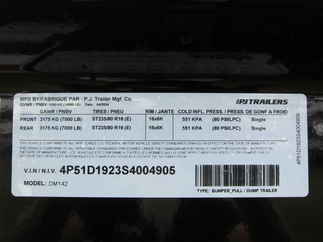 2025 PJ Trailer 83x14 DM Dump DMJ1472BSSK