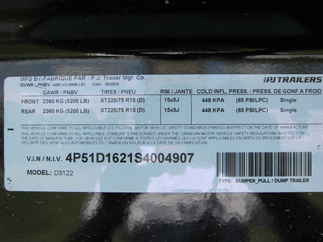 2025 PJ Trailer 72x12 D3 Dump D3J1252BSSK-RA01-TK01