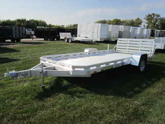 2025 Aluma 78x14  Aluminum Single Axle Utility 7814S-BT-TR