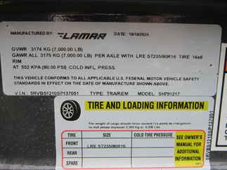 2025 Lamar 79x12  Equipment Tilt SH791217