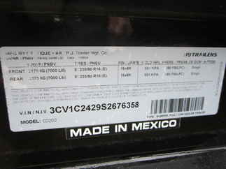 2025 PJ Trailer 83x20 CD Equipment CDC2072BSUK