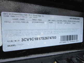 2025 PJ Trailer 83x13 T1 Equipment Tilt T1J1371BDTK
