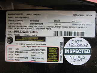 2025 Liberty 83x20  Equipment LE14K83X18+2C6SR