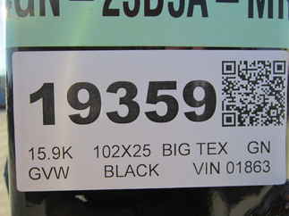 2025 Big Tex 102x25  Gooseneck 14GN-25D5A-MRBK