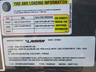 2025 Lamar 77x12  Dump DM771225