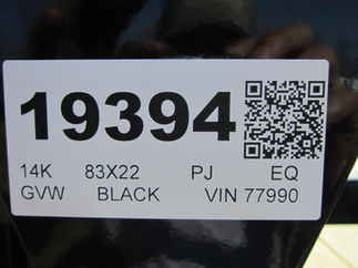 2025 PJ Trailer 83x22 CC Equipment CCJ2272BSBK