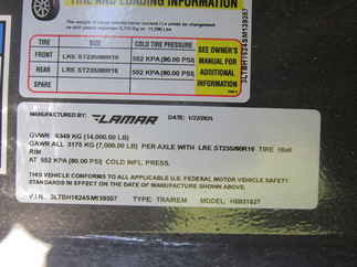 2025 Lamar 83x16  Equipment H6831627