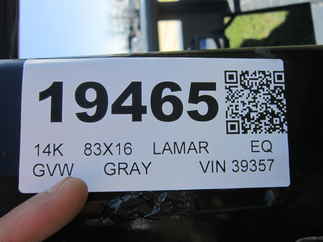 2025 Lamar 83x16  Equipment H6831627