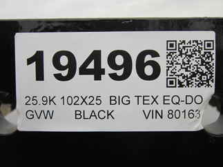 2025 Big Tex 102x25  Equipment Deckover 25PH-20BK+5MR