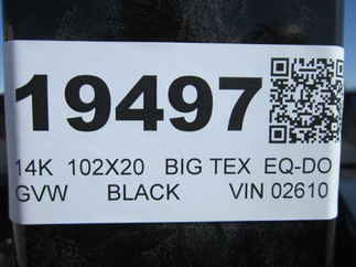 2025 Big Tex 102x20  Equipment Deckover 14OA-20D3A-FRBK