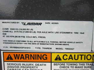 2025 Lamar 102x24  Equipment Deckover F8024227