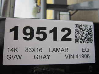 2025 Lamar 83x16  Equipment H6831627