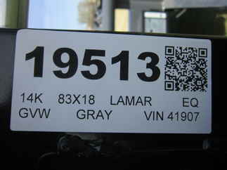 2025 Lamar 83x18  Equipment H6831827