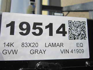2025 Lamar 83x20  Equipment H6832027