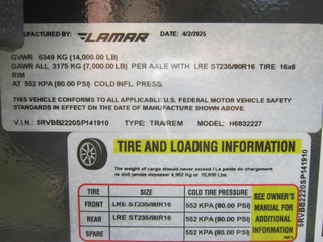 2025 Lamar 83x22  Equipment H6832227