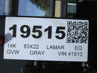 2025 Lamar 83x22  Equipment H6832227