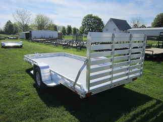 2026 Aluma 78x14  Aluminum Single Axle Utility 7814S-TG-TR