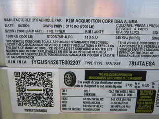 2026 Aluma 78x14  Utility 7814ESA-TA-EL-BT
