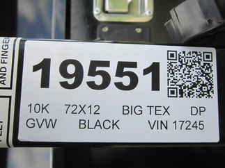 2025 Big Tex 72x12  Dump 90SR-12BK6SIR