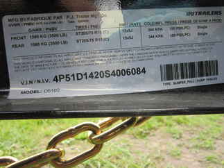 2025 PJ Trailer 60x10 D5 Dump D5A1032BSSK-RA01-TK01