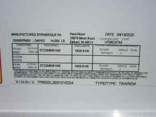 2025 Haul-About 8.5x24  Enclosed Car Hauler LPD8524TA5