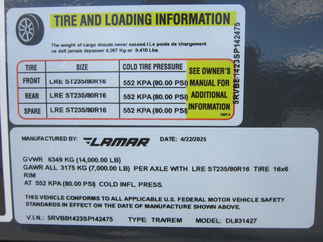2025 Lamar 83x14  Dump DL831427
