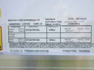 2025 Haul-About 8.5x16  Enclosed Car Hauler LPD8516TA3