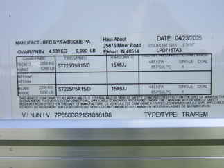 2025 Haul-About 7x16  Enclosed Cargo LPD716TA3
