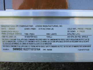 2026 Legend 7.5x14  Enclosed Cargo 7.5X16TVTA35