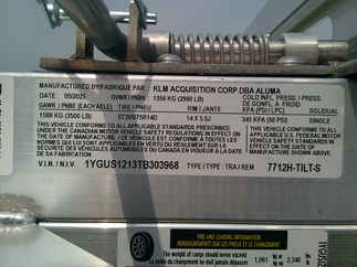 2026 Aluma 77x12  Aluminum Single Axle Utility 7712H-TILT-S