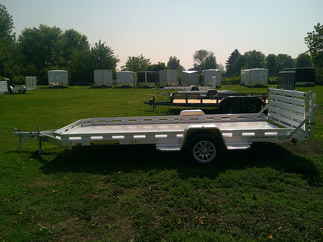 2026 Aluma 78x14  Aluminum Single Axle Utility 7814S-BT-TR