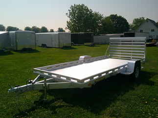 2026 Aluma 78x15  Aluminum Single Axle Utility 7815S-EL-TG-TR