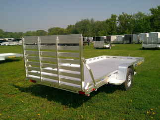 2026 Aluma 78x15  Aluminum Single Axle Utility 7815S-EL-TG-TR