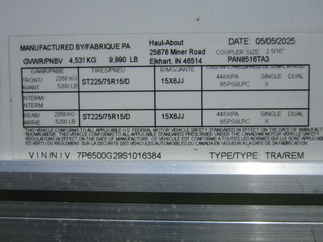 2025 Haul-About 8.5x16  Enclosed Car Hauler PAN8516TA3