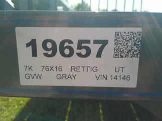 2025 Rettig 76x16 Retco Utility