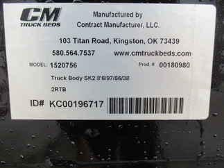 NEW CM 8.5 x 97 SK Flatbed Truck Bed