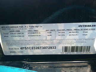 2026 PJ Trailer 83x18 CC Equipment CCJ1872BSBK