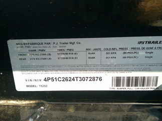2026 PJ Trailer 83x20 T6 Equipment Tilt T6J2072BTTK